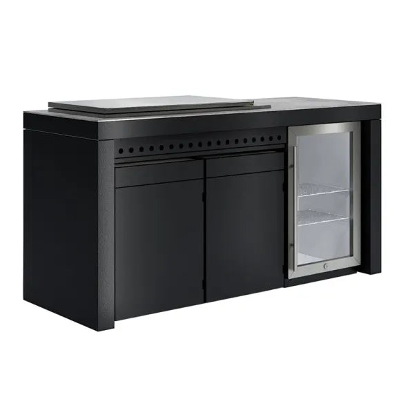 Artusi 1900mm Aperto Ascale Outdoor Kitchen Cabinet - Impera Black Stone | Outdoor Kitchen NZ | Artusi NZ | Built-in BBQs, Gas BBQ, Outdoor Kitchen | Outdoor Concepts
