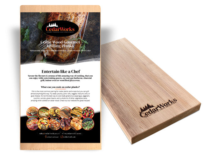 Cedar Grilling Plank - 28cm (2 pack) | Cutting Boards NZ | CedarWorks NZ | Accessories, BBQ Accessories, Cutting Board | Outdoor Concepts