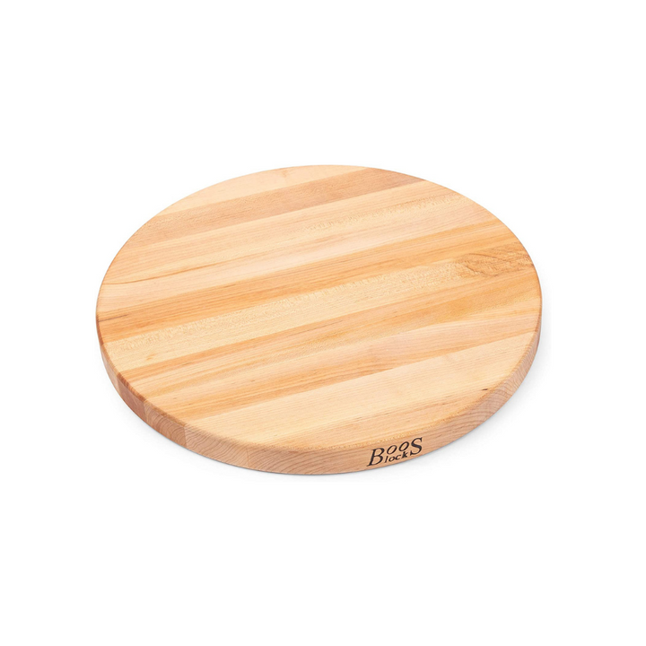Boos Block Maple Wood Edge Grain Reversible Round Cutting Board - 46cm x 4cm | Cutting Boards NZ | John Boos & Co. NZ | Accessories, BBQ Accessories, Cutting Board | Outdoor Concepts