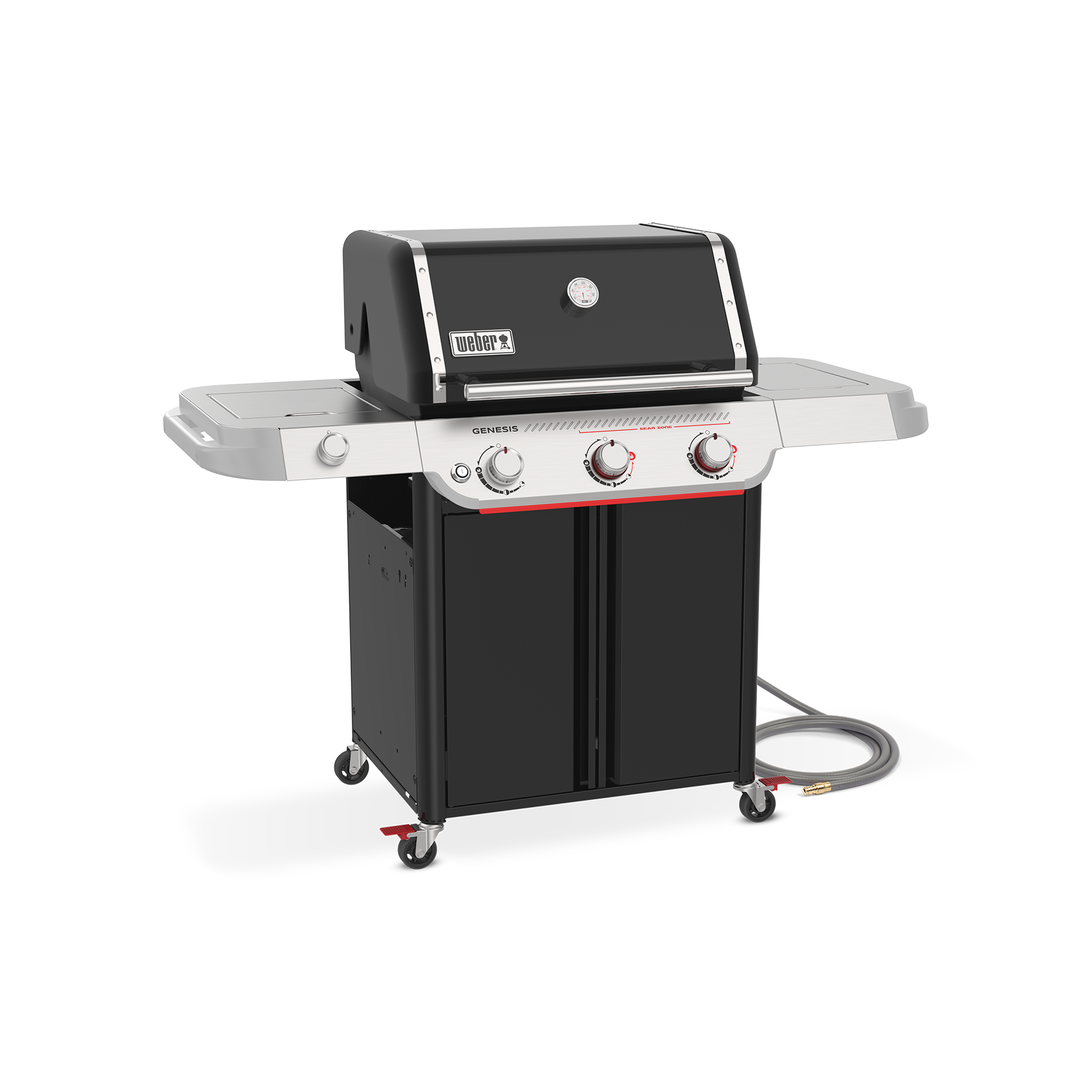 Weber® Genesis® E-335 3-Burner Gas Barbecue (Natural Gas) | Gas BBQs NZ | Weber NZ | 3-burner BBQ,cast-iron grills,Gas BBQ,natural gas barbecue,outdoor grill,Sear Zone,side burner,Weber Crafted griddle,Weber Genesis E-335 | Outdoor Concepts
