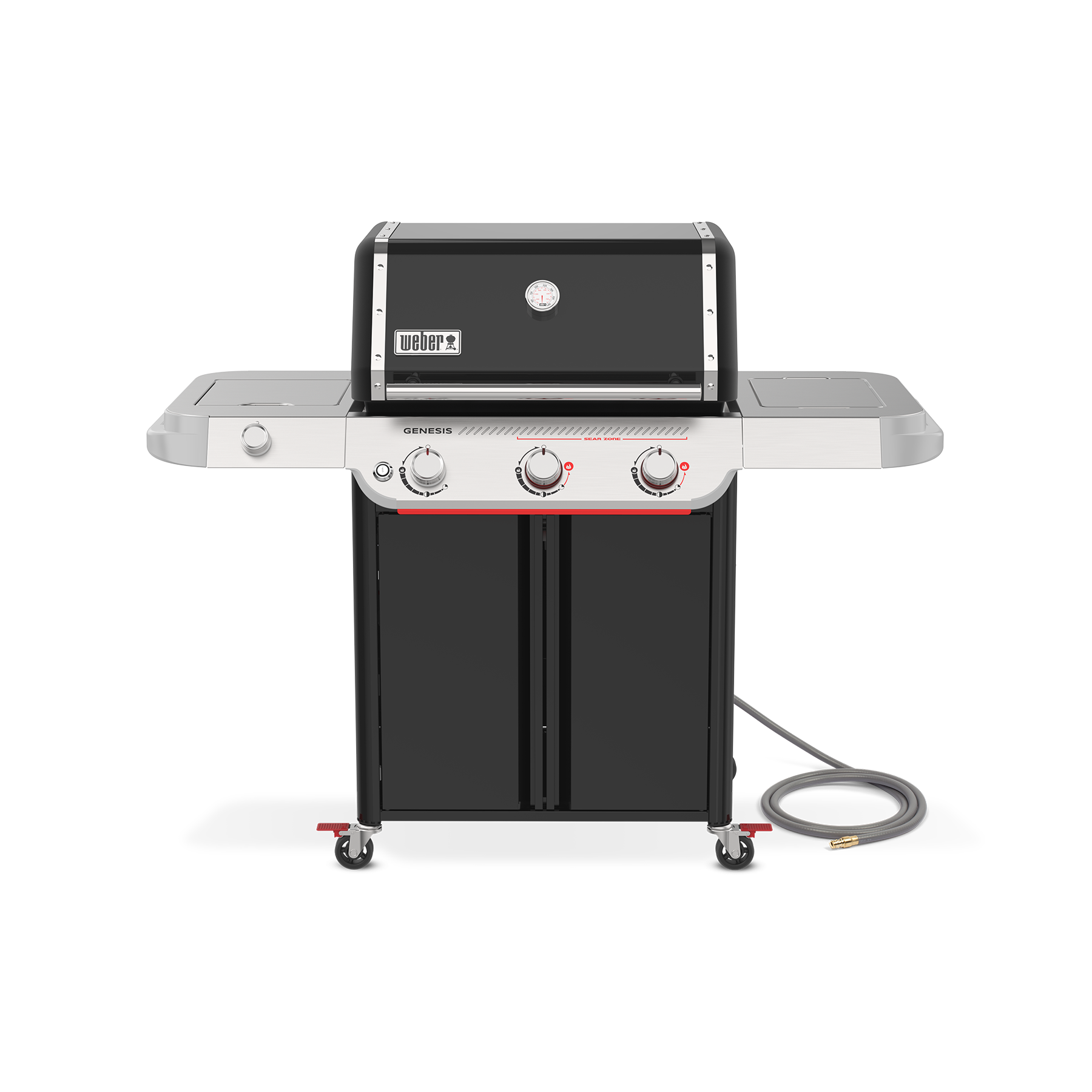 Weber® Genesis® E-335 3-Burner Gas Barbecue (Natural Gas) | Gas BBQs NZ | Weber NZ | 3-burner BBQ,cast-iron grills,Gas BBQ,natural gas barbecue,outdoor grill,Sear Zone,side burner,Weber Crafted griddle,Weber Genesis E-335 | Outdoor Concepts