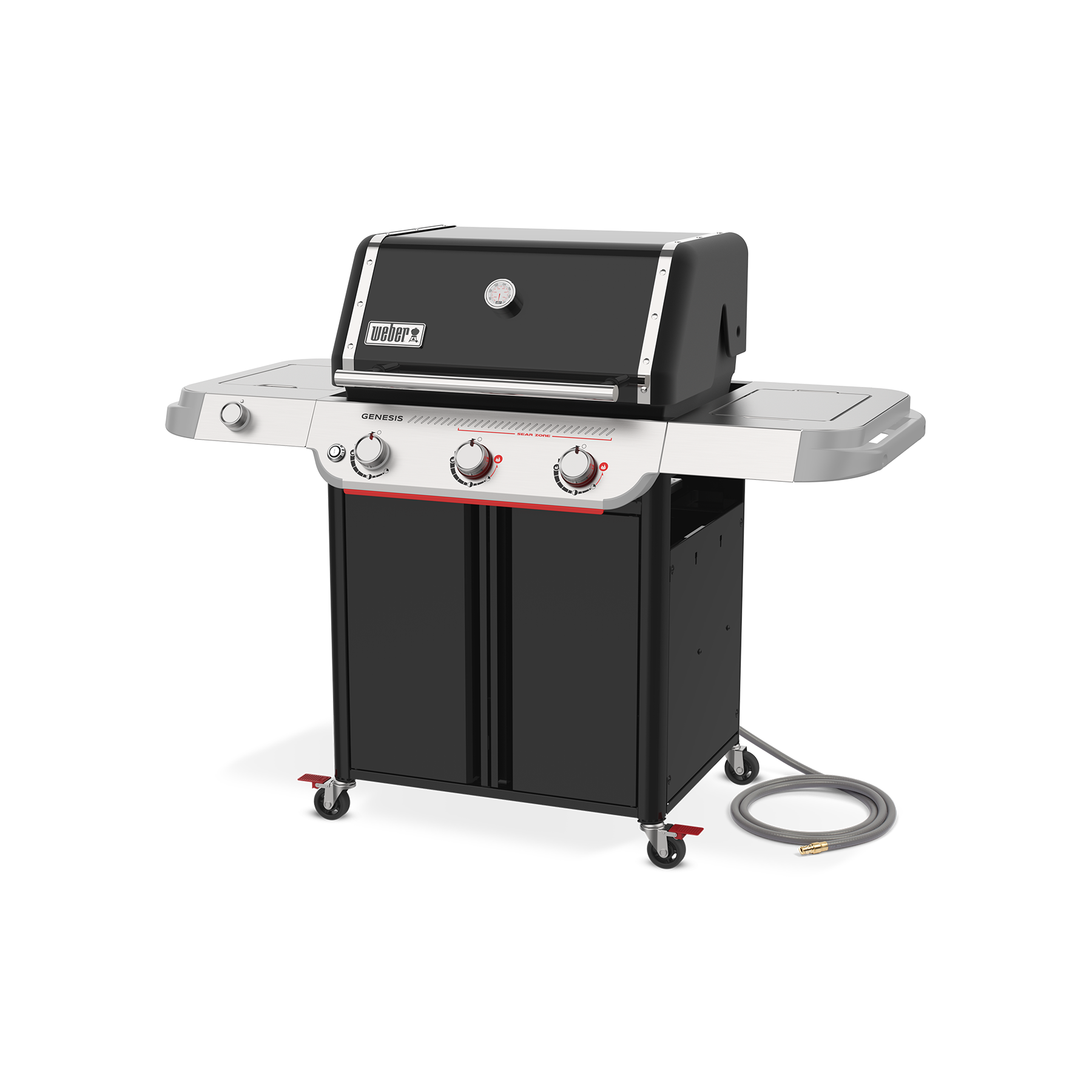 Weber® Genesis® E-335 3-Burner Gas Barbecue (Natural Gas) | Gas BBQs NZ | Weber NZ | 3-burner BBQ,cast-iron grills,Gas BBQ,natural gas barbecue,outdoor grill,Sear Zone,side burner,Weber Crafted griddle,Weber Genesis E-335 | Outdoor Concepts