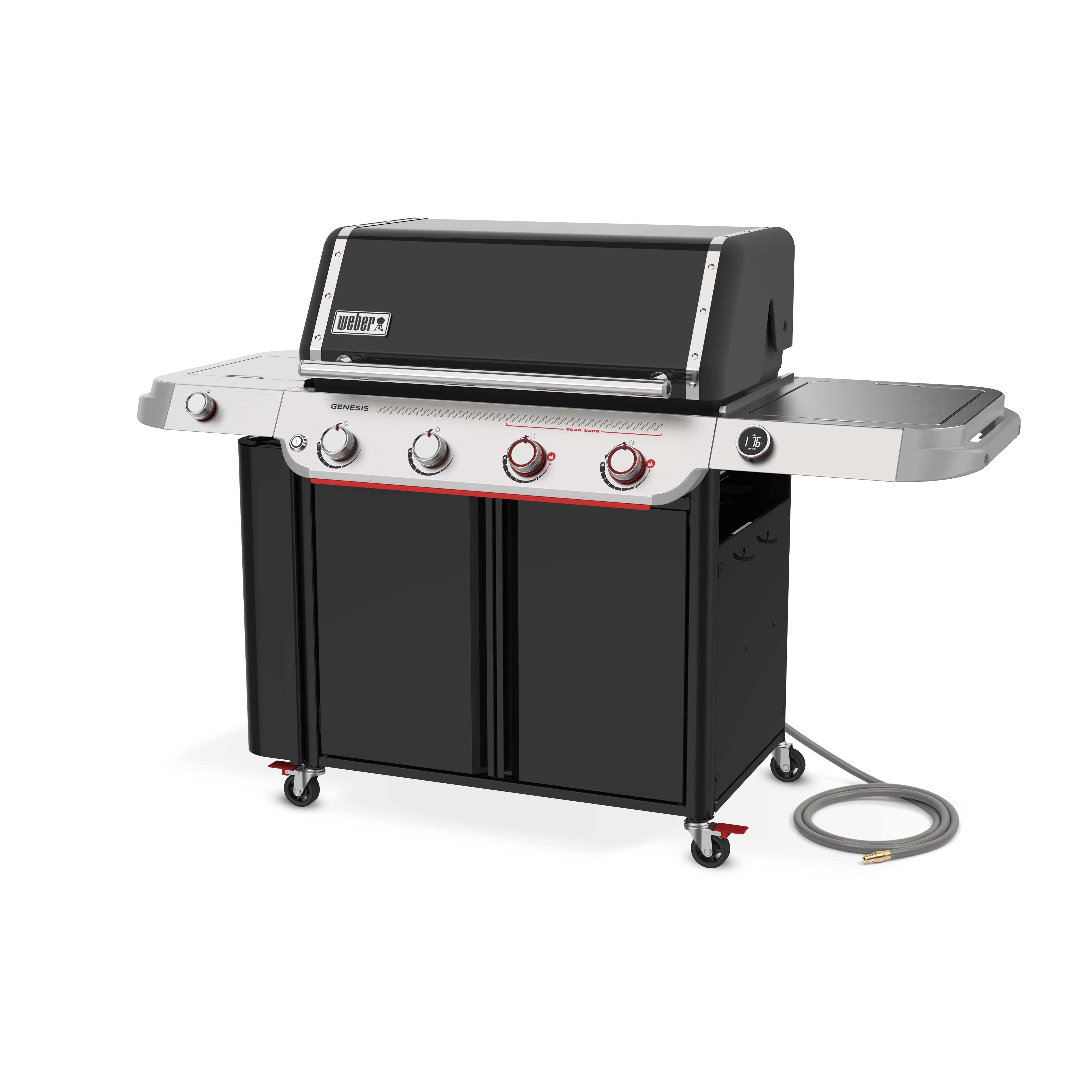 Weber® Genesis® Smart EPX-435 4-Burner Gas Barbecue (Natural Gas) | Gas BBQs NZ | Weber NZ | 4-burner natural gas BBQ,Gas BBQ,outdoor gas grill,Sear Zone BBQ,Weber barbecue,Weber Crafted griddle,Weber Genesis Smart EPX-435,Wi-Fi BBQ thermometer | Outdoor Concepts