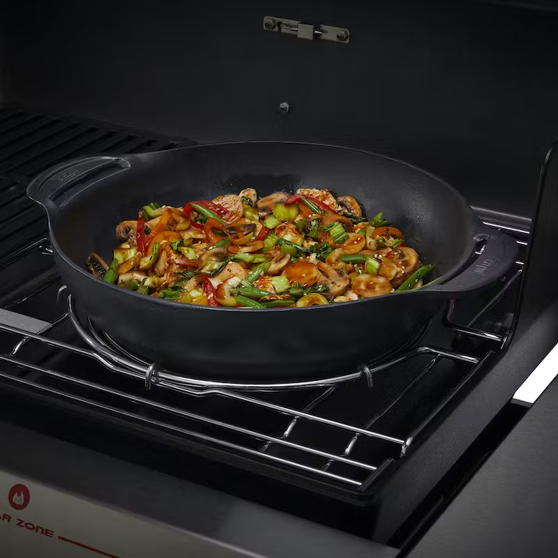 Weber Crafted Wok & Steamer | BBQ Skillets & Frying Pans NZ | Weber NZ | Accessories,BBQ Accessories,cooking surface | Outdoor Concepts