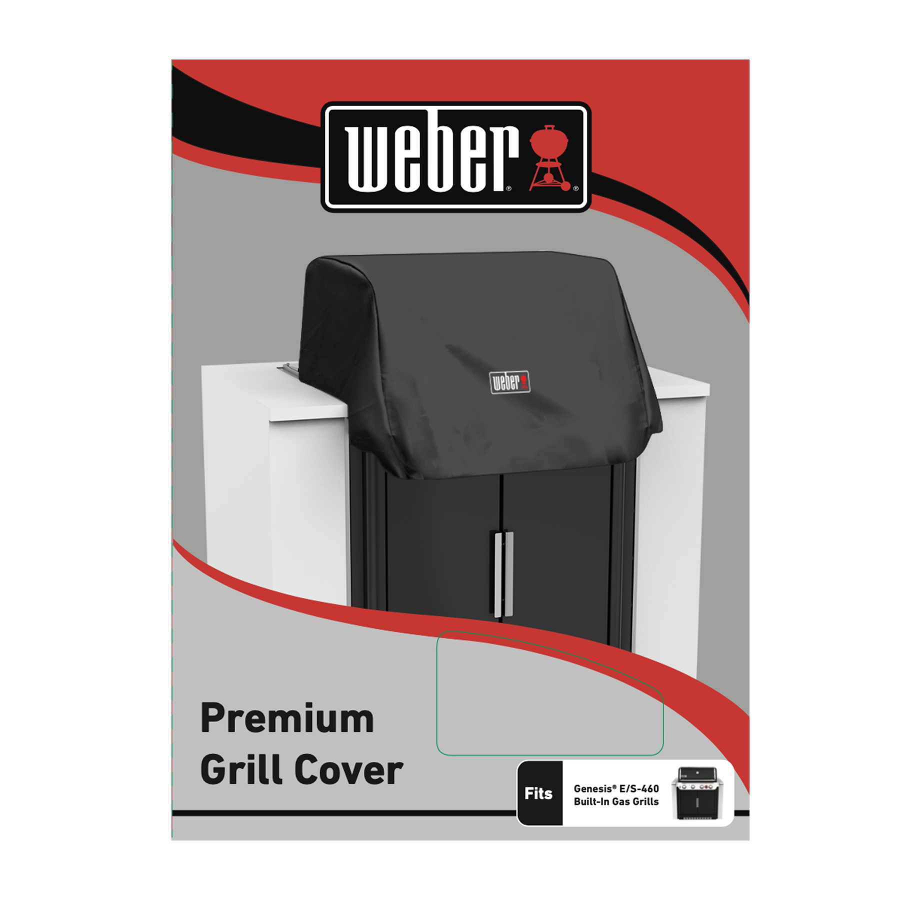 Weber Genesis E-460 Built-In Cover | BBQ Covers NZ | Weber NZ | 4-burner gas BBQ cover,Accessories,BBQ Accessories,built-in BBQ cover,Covers,outdoor grill cover,UV resistant BBQ cover,Weber BBQ cover,Weber Genesis 460 cover | Outdoor Concepts