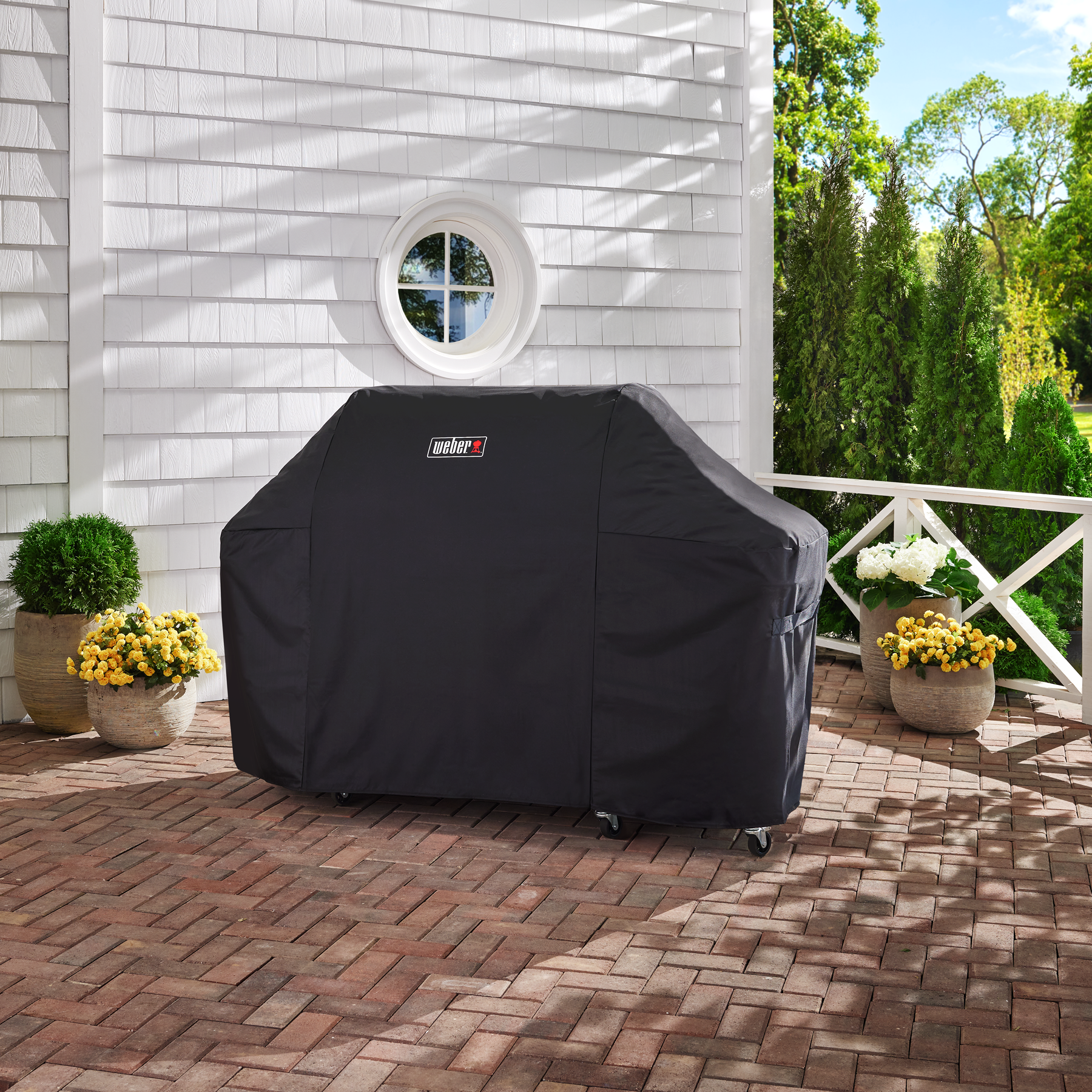 Weber Summit 5 Burner Cover | BBQ Covers NZ | Weber NZ | 5-burner gas grill cover,Accessories,BBQ Accessories,Covers,outdoor grill accessories,recycled PET grill cover,weather-resistant BBQ cover,Weber barbecue cover,Weber Summit BBQ cover | Outdoor Concepts