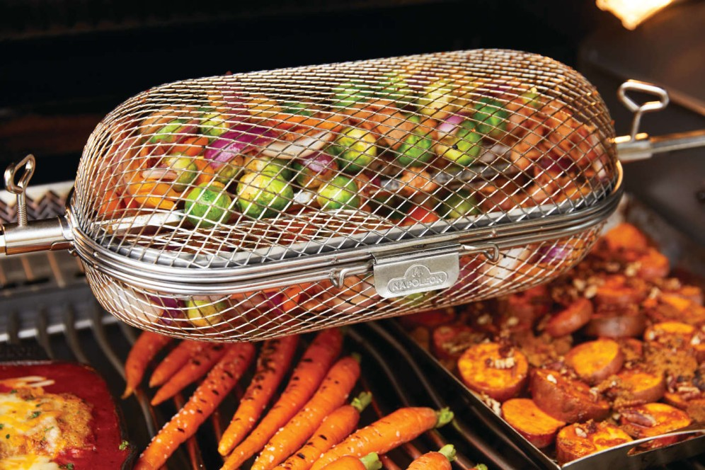 Napoleon Rotisserie Grill Basket | BBQ Accessories NZ | Napoleon NZ | BBQ Accessories,grill basket for wings,grill rotisserie basket,Napoleon rotisserie basket,rotisserie accessory,stainless steel grill basket | Outdoor Concepts