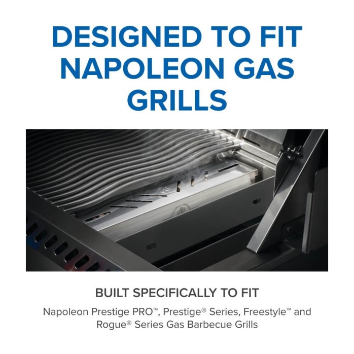 Napoleon Stainless Steel Smoker Box | BBQ Accessories NZ | Napoleon NZ | BBQ Accessories,gas grill smoker box,Napoleon smoker box,Rogue smoker box,stainless steel smoker box,wood chip smoker box | Outdoor Concepts