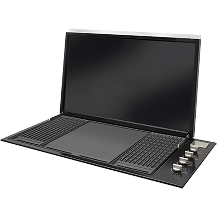 Artusi Gloss Black Flat Lid - For the Gloss Black 104cm 4 Burner Built-In Gas BBQ | Built In Gas BBQs NZ | Artusi NZ | Built-in BBQs,Components,Outdoor Kitchen | Outdoor Concepts