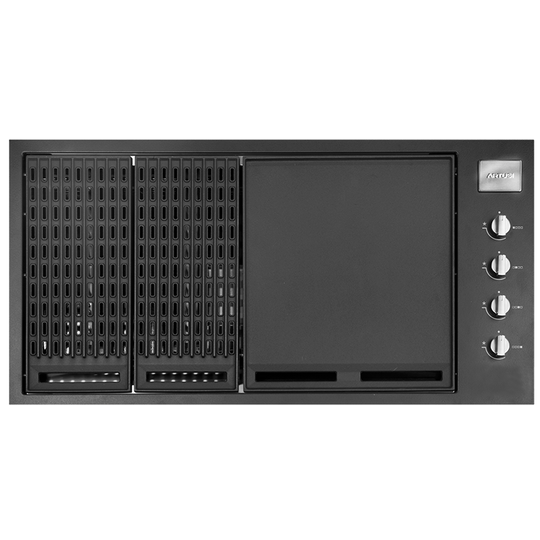 Artusi 104cm 4 Burner Built-In Gas BBQ - Matt Black | Built In Gas BBQs NZ | Artusi NZ | 4 Burners,Built-in BBQs,Gas BBQ,Outdoor Kitchen | Outdoor Concepts