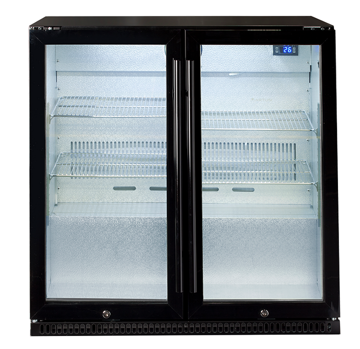 Artusi Double-Door Outdoor Refrigerator - Black | Outdoor Kitchen NZ | Artusi NZ | | Outdoor Concepts