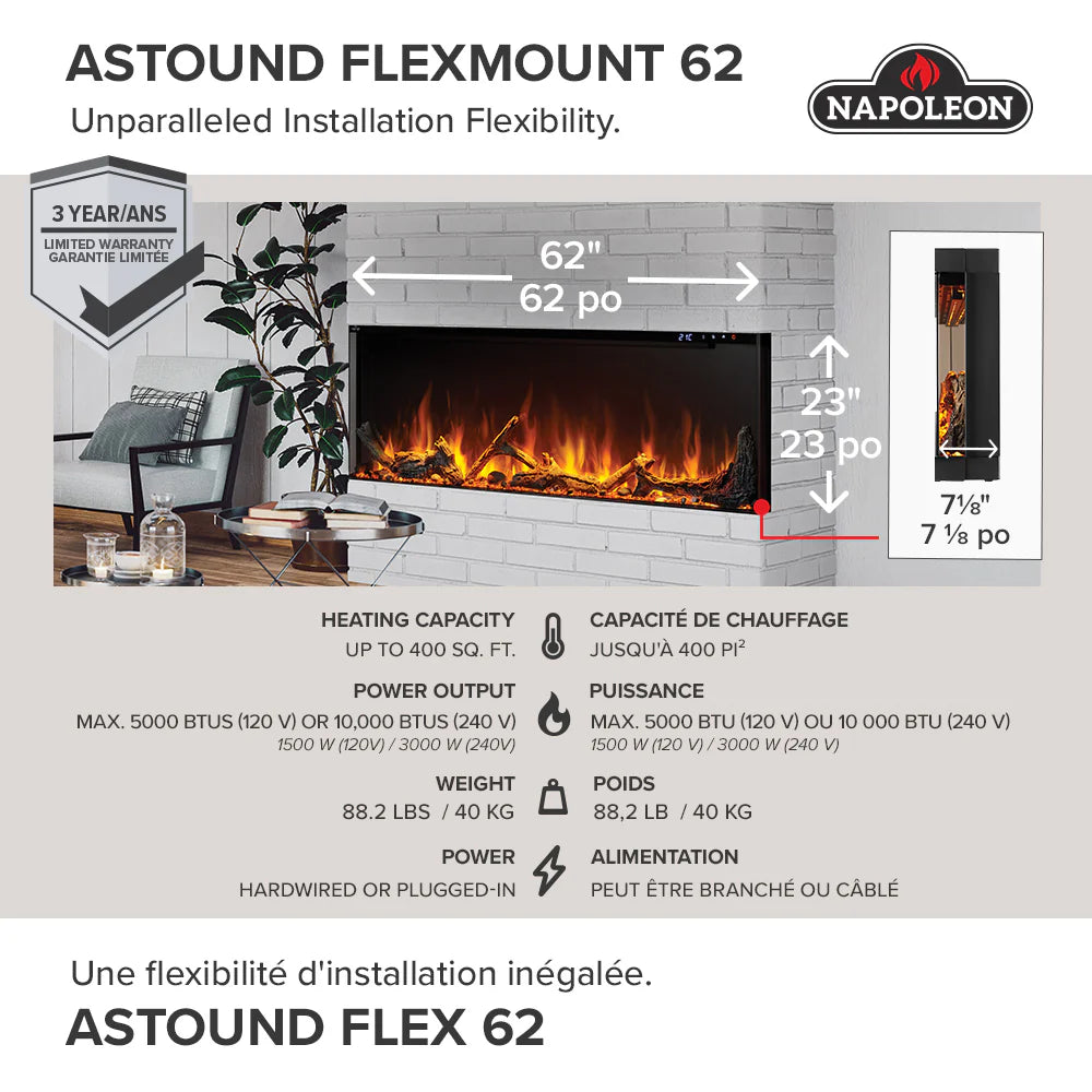 Napoleon Astound FlexMount Electric Fireplace | Indoor Fires NZ | Napoleon NZ | | Outdoor Concepts