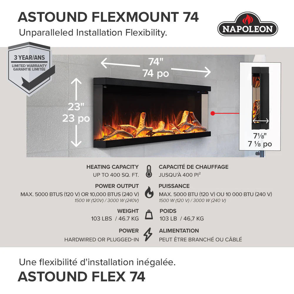 Napoleon Astound FlexMount Electric Fireplace | Indoor Fires NZ | Napoleon NZ | | Outdoor Concepts
