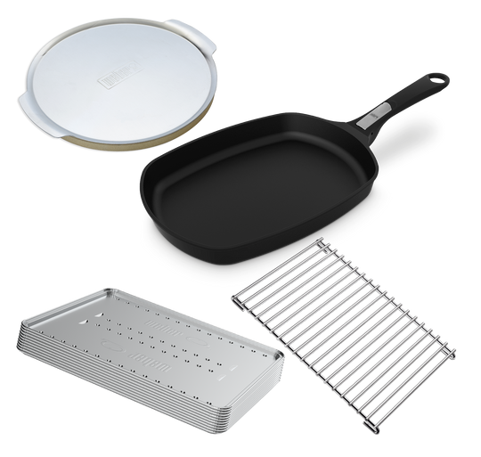 Weber Baby Q (Q1000N) Starter Pack | BBQ Hotplates, Griddles, Racks & Baskets NZ | Weber NZ | Accessories,BBQ Accessories,BBQ Tools | Outdoor Concepts