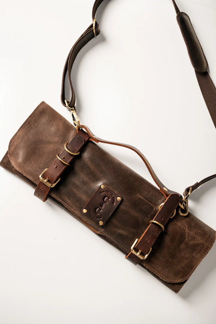 Coral and Cam 6 Knife Roll Leather Brown | Knives NZ | Coral and Cam NZ | | Outdoor Concepts