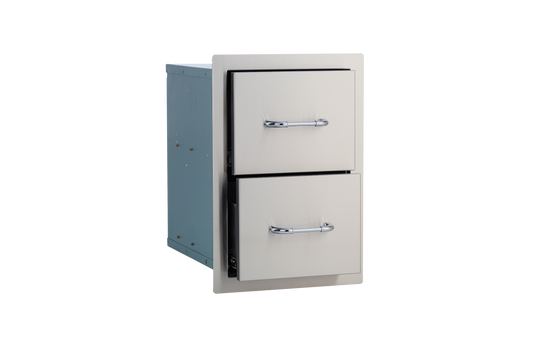 Bull Double Drawer - Stainless Steel | Outdoor Kitchen NZ | Bull NZ | Outdoor Kitchen | Outdoor Concepts