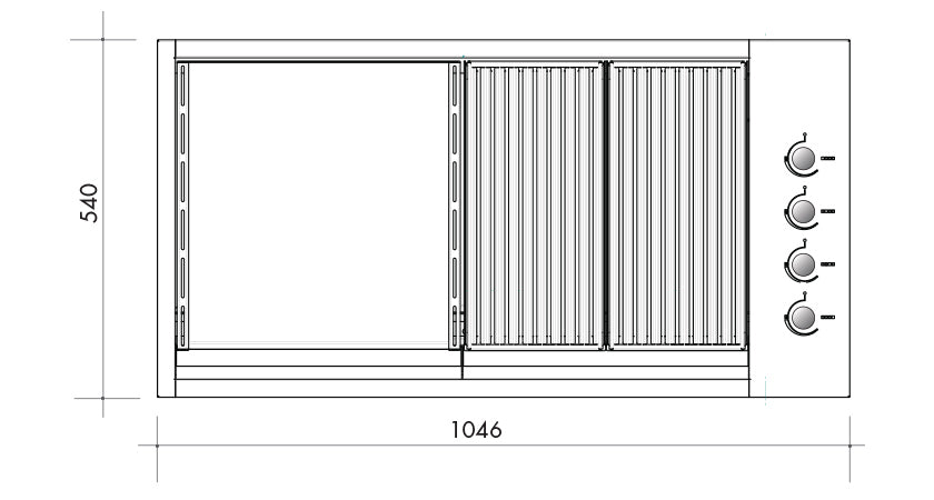 Artusi 104cm 4 Burner Built-In Gas BBQ - Gloss Black | Built In Gas BBQs NZ | Artusi NZ | 4 Burners,Built-in BBQs,Gas BBQ,Outdoor Kitchen | Outdoor Concepts