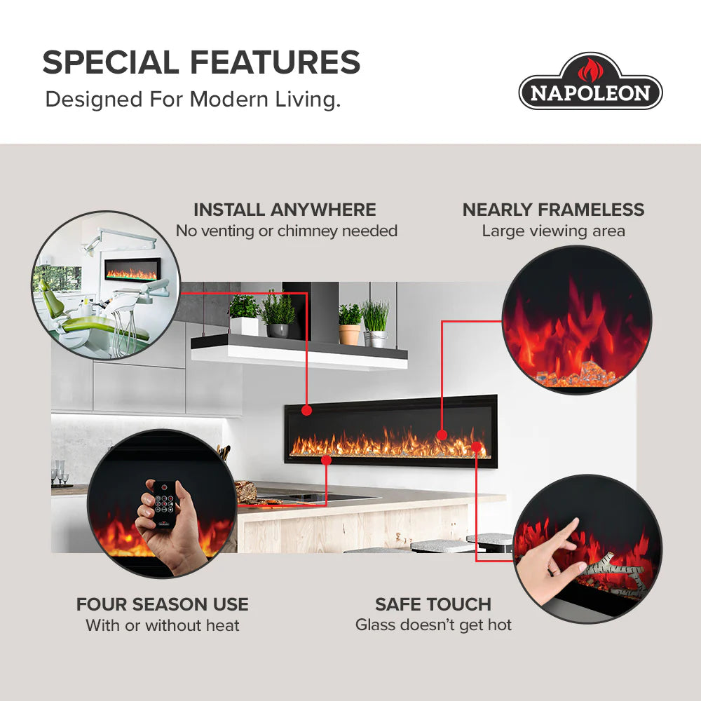 Napoleon Entice Wall-Hanging Electric Fireplace | Indoor Fires NZ | Napoleon NZ | | Outdoor Concepts