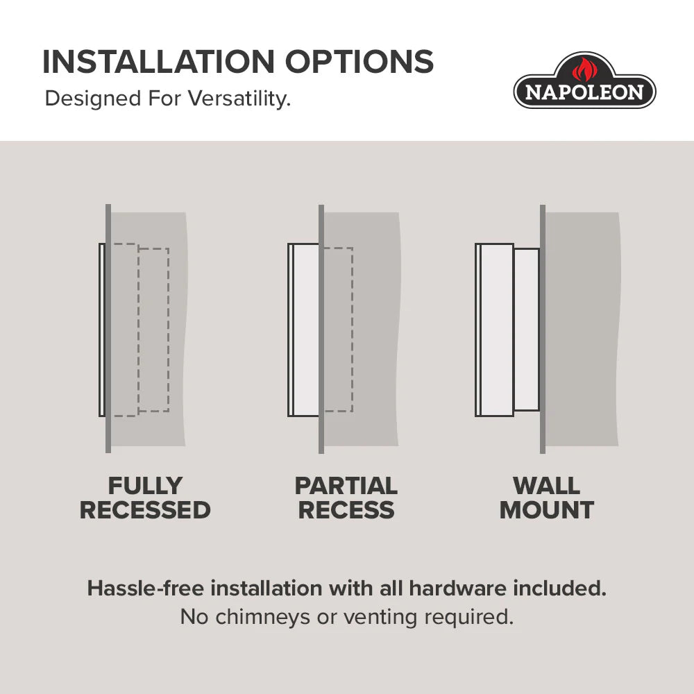 Napoleon Entice Wall-Hanging Electric Fireplace | Indoor Fires NZ | Napoleon NZ | | Outdoor Concepts