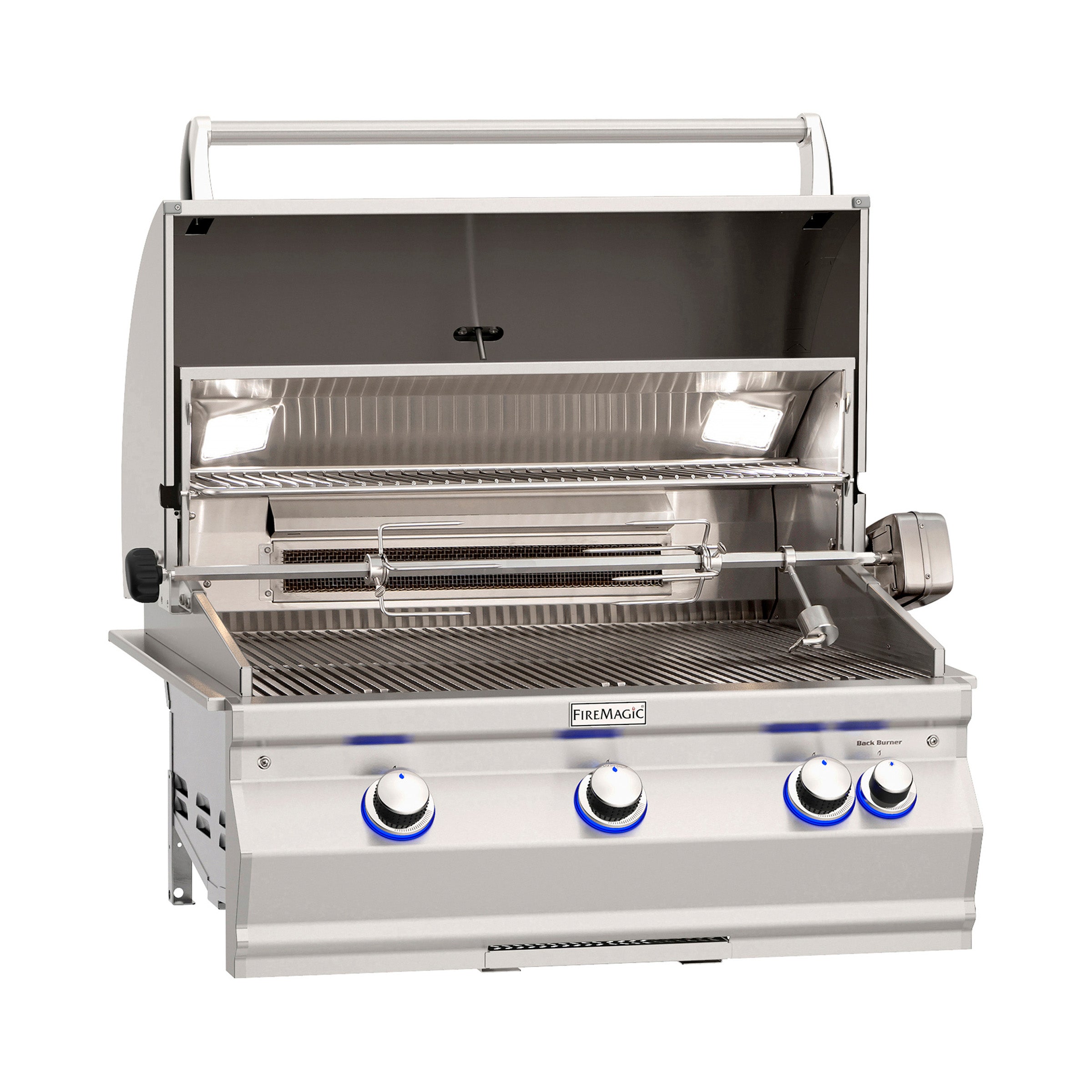 Fire Magic Grills A660i Built-In Grills with Analog Thermometer - Backburner & Rotisserie Kit | Gas BBQs NZ | Fire Magic NZ | | Outdoor Concepts