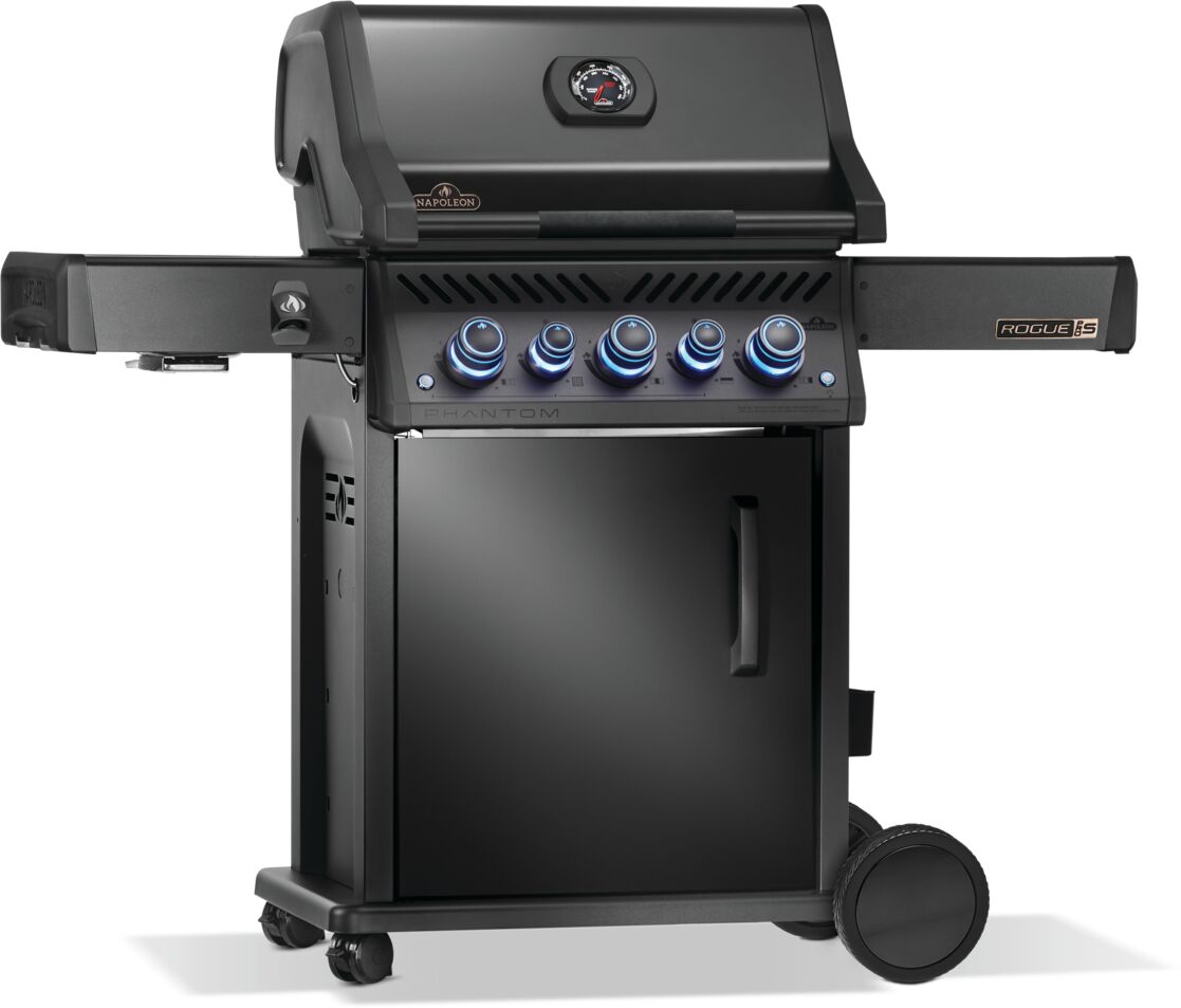 Napoleon Phantom Rogue PRO-S 425 RSIB Propane Gas Grill Matte Black | Gas BBQs NZ | Napoleon NZ | Gas BBQ,infrared sear station grill,matte black BBQ,Napoleon gas grill,Napoleon Phantom Rogue PRO-S 425,outdoor grill,propane gas grill,rotisserie burner grill | Outdoor Concepts