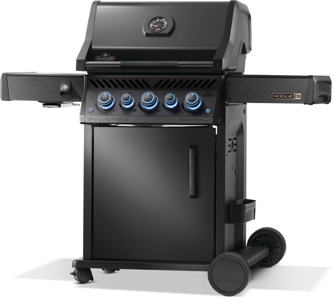 Napoleon Phantom Rogue PRO-S 425 RSIB Propane Gas Grill Matte Black | Gas BBQs NZ | Napoleon NZ | Gas BBQ,infrared sear station grill,matte black BBQ,Napoleon gas grill,Napoleon Phantom Rogue PRO-S 425,outdoor grill,propane gas grill,rotisserie burner grill | Outdoor Concepts
