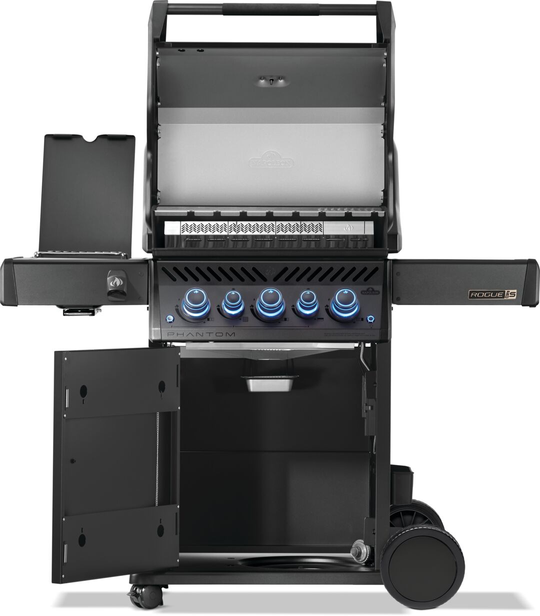 Napoleon Phantom Rogue PRO-S 425 RSIB Propane Gas Grill Matte Black | Gas BBQs NZ | Napoleon NZ | Gas BBQ,infrared sear station grill,matte black BBQ,Napoleon gas grill,Napoleon Phantom Rogue PRO-S 425,outdoor grill,propane gas grill,rotisserie burner grill | Outdoor Concepts