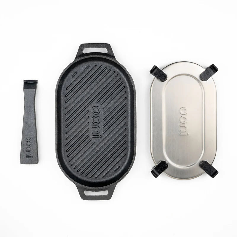Ooni Cast Iron Grizzler Pan | Accessories NZ | Ooni NZ | Accessories,cooking surface,Pizza Oven Accessories | Outdoor Concepts