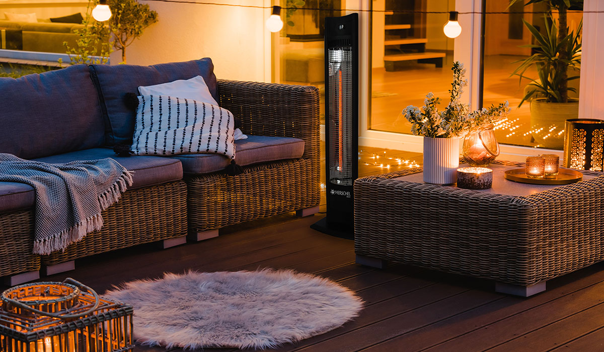 Herschel Malibu 2000W Electric Free Standing Patio Heater | Outdoor Heating NZ | Herschel NZ | Electric,free standing,indoor,outdoor | Outdoor Concepts