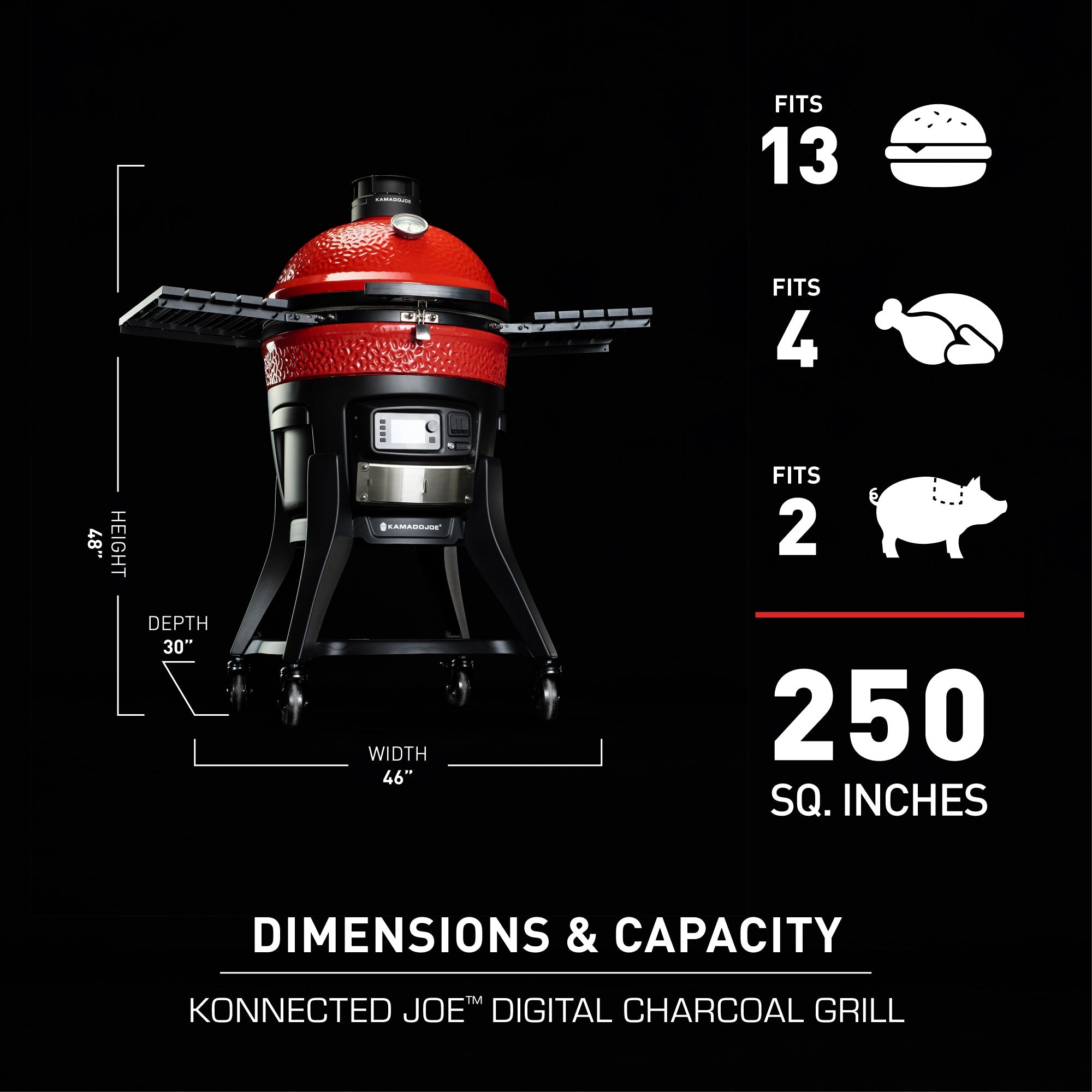 Kamado Joe Konnected Joe™ Digital Charcoal Grill & Smoker | Charcoal BBQs NZ | Kamado Joe NZ | Smokers | Outdoor Concepts