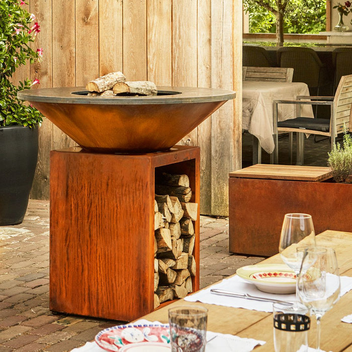 OFYR® 100/100 Corten Storage | Outdoor Fires NZ | Ofyr NZ | BBQ,firepit,Wood Fires | Outdoor Concepts
