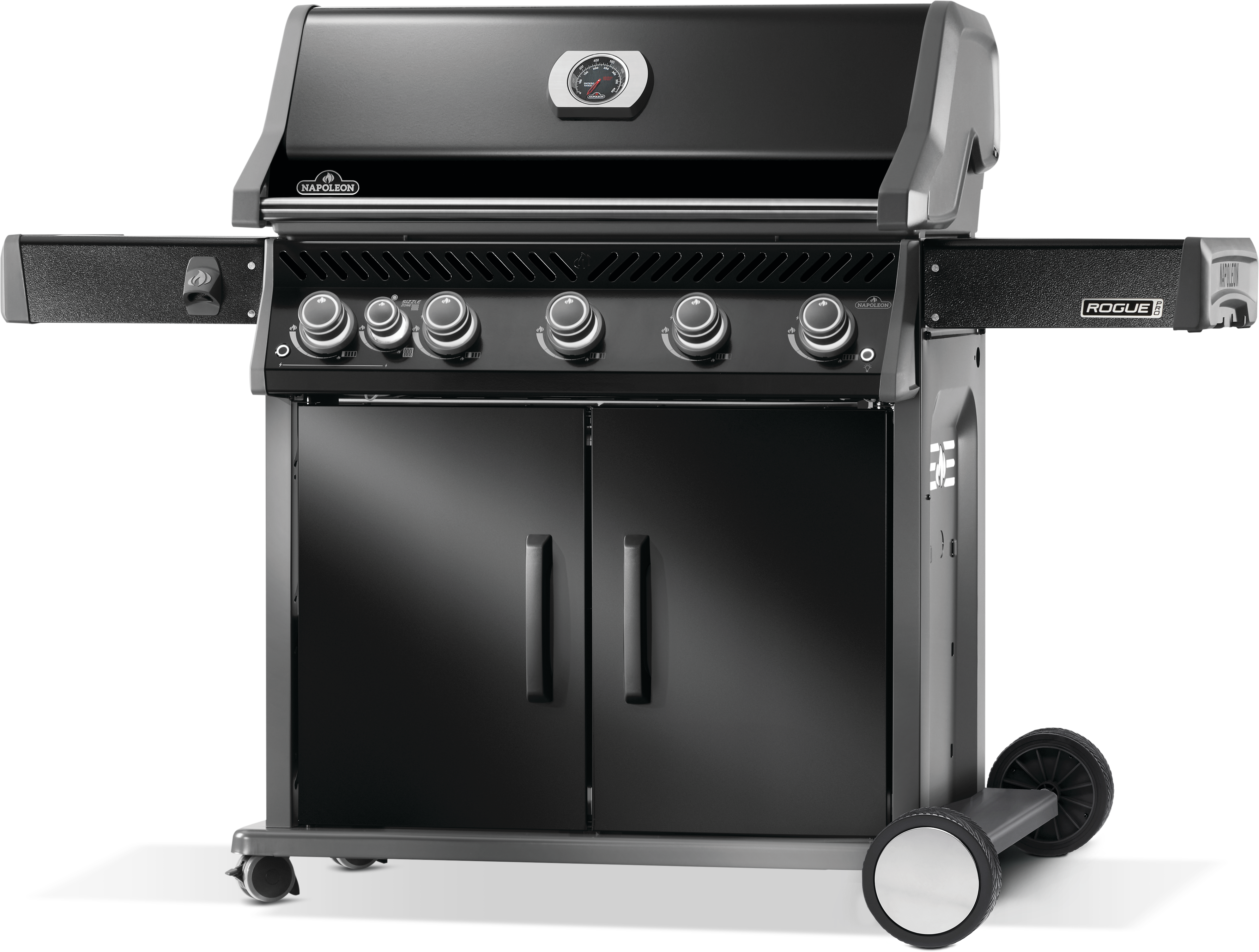 Napoleon Rogue PRO 625 SIB Black Gas Grill | Gas BBQs NZ | Napoleon NZ | Gas BBQ,infrared side burner grill,Napoleon gas grill,Napoleon Rogue PRO 625,porcelainized cast iron grill,propane gas grill | Outdoor Concepts