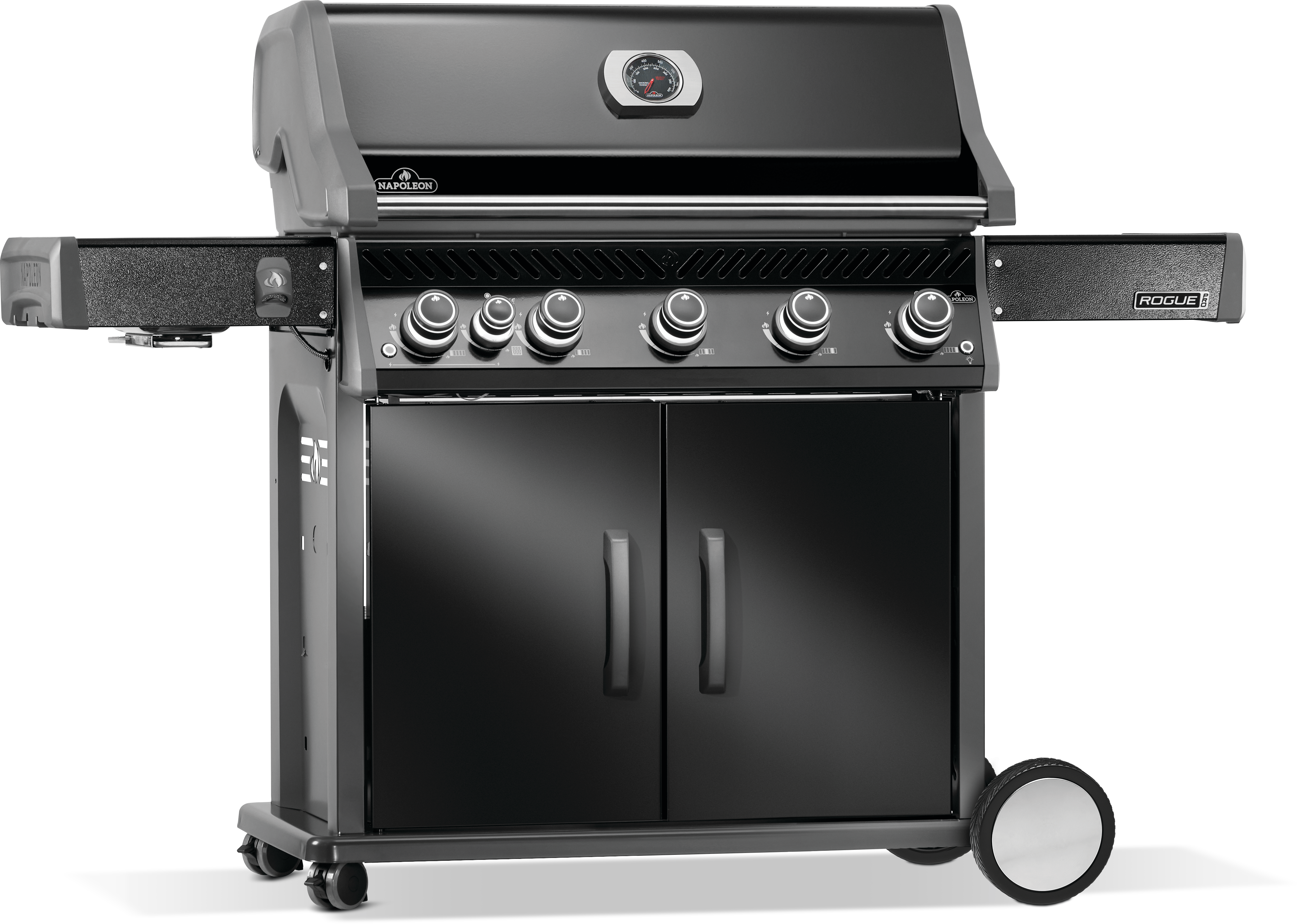 Napoleon Rogue PRO 625 SIB Black Gas Grill | Gas BBQs NZ | Napoleon NZ | Gas BBQ,infrared side burner grill,Napoleon gas grill,Napoleon Rogue PRO 625,porcelainized cast iron grill,propane gas grill | Outdoor Concepts