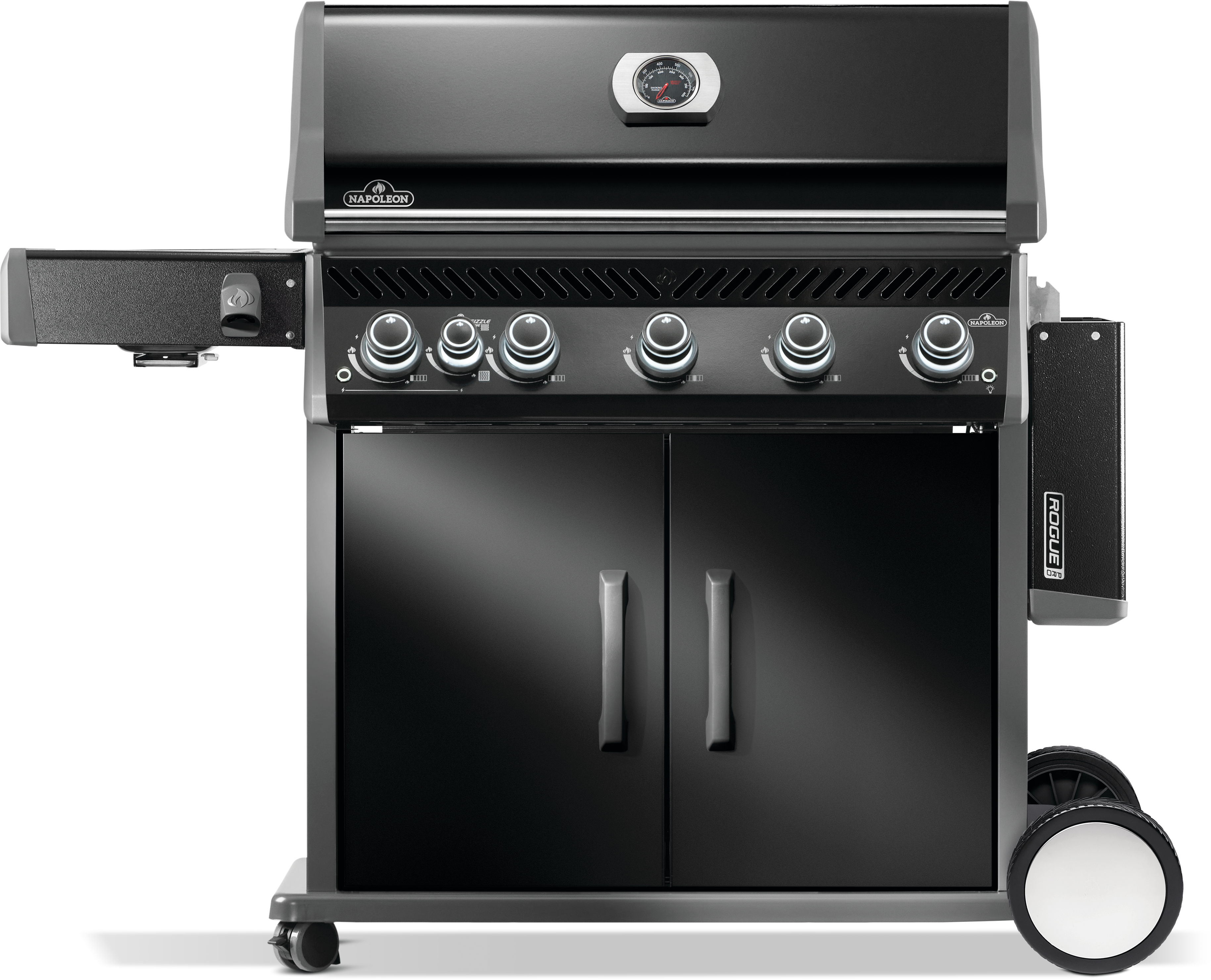 Napoleon Rogue PRO 625 SIB Black Gas Grill | Gas BBQs NZ | Napoleon NZ | Gas BBQ,infrared side burner grill,Napoleon gas grill,Napoleon Rogue PRO 625,porcelainized cast iron grill,propane gas grill | Outdoor Concepts