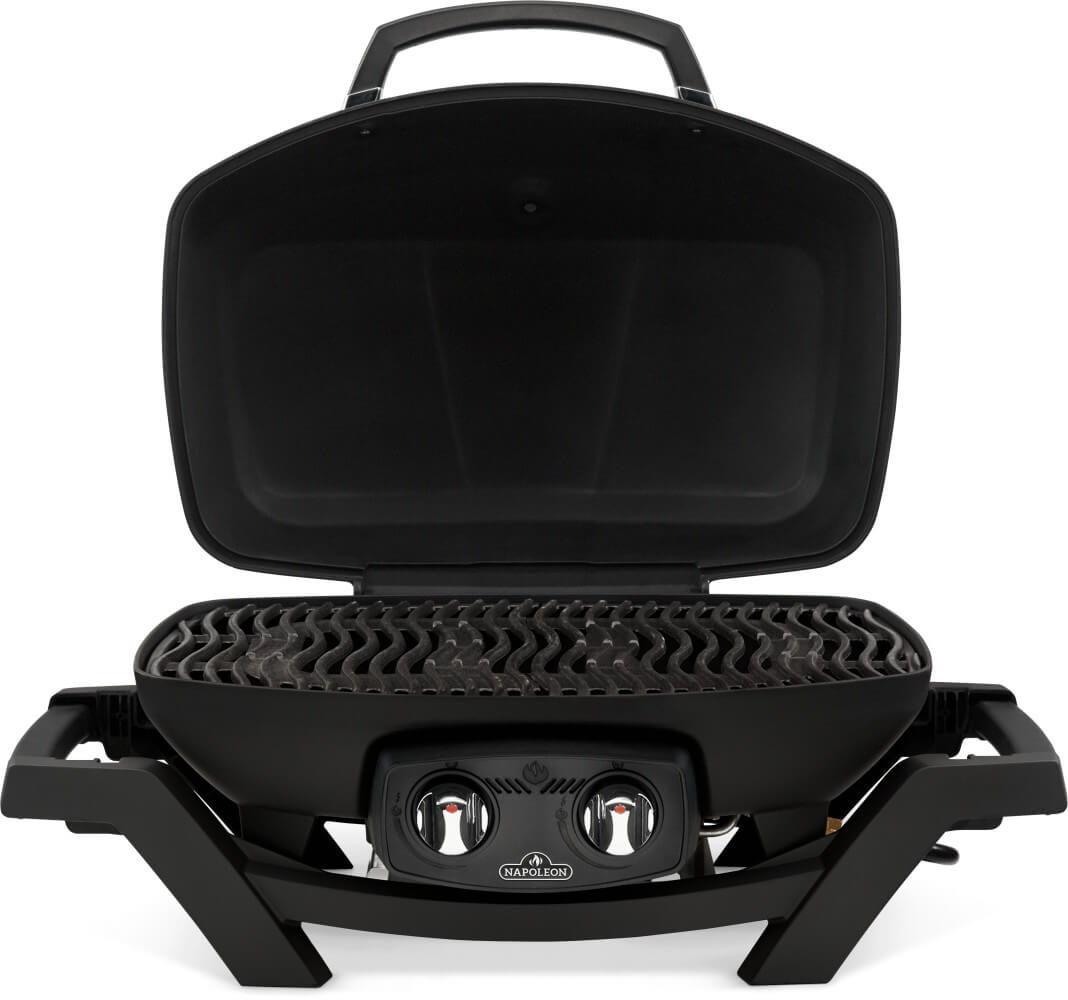 Napoleon TravelQ PRO285 Portable Gas Grill Black | BBQs NZ | Napoleon NZ | camping grill,cast iron cooking grids,Created by Product Upload,Napoleon TravelQ,portable gas grill,PRO285,propane barbecue,stainless steel burners,travel grill | Outdoor Concepts