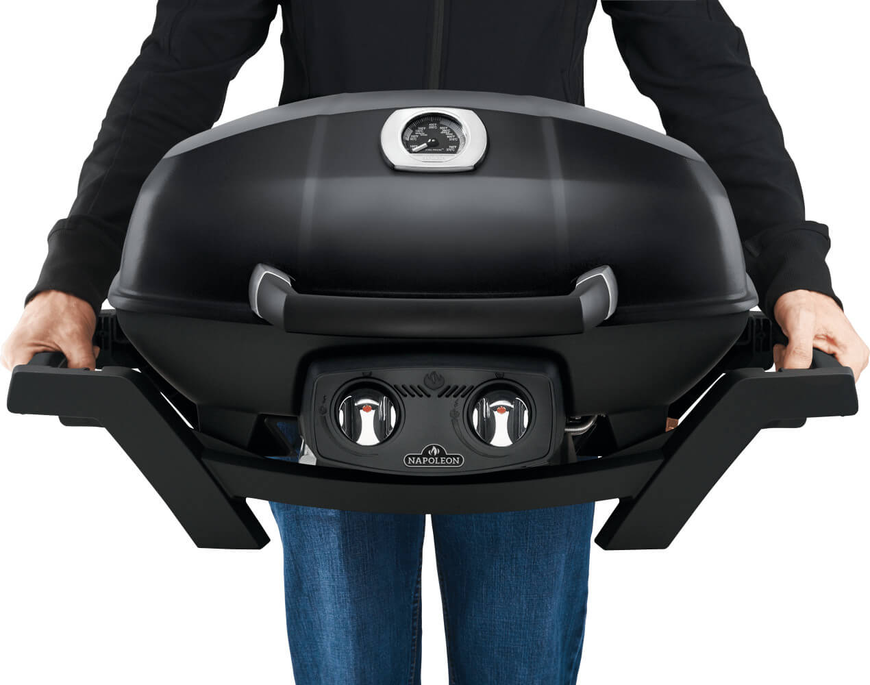 Napoleon TravelQ PRO285 Portable Gas Grill Black | BBQs NZ | Napoleon NZ | camping grill,cast iron cooking grids,Created by Product Upload,Napoleon TravelQ,portable gas grill,PRO285,propane barbecue,stainless steel burners,travel grill | Outdoor Concepts