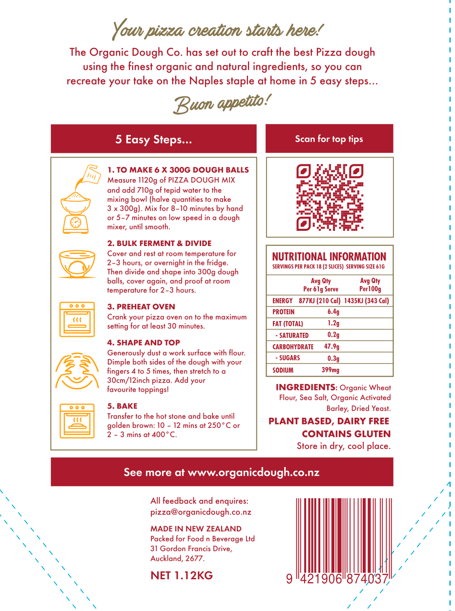 Organic Pizza Dough Mix | Pizza Oven NZ | Outdoor Concepts NZ | | Outdoor Concepts