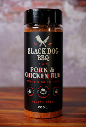 Black Dog BBQ Pork & Chicken Rub Seasoning 200g | BBQ Rubs & Sauces NZ | Black Dog BBQ NZ | Accessories,BBQ Accessories | Outdoor Concepts