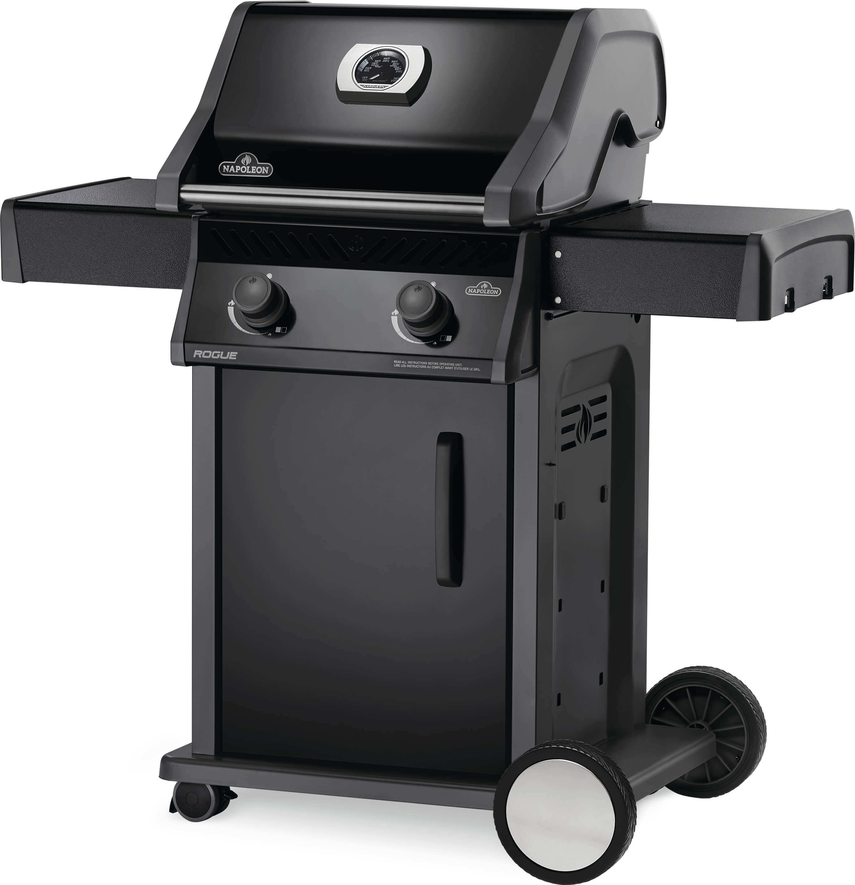 Napoleon Rogue 365 Propane Gas Grill | Gas BBQs NZ | Napoleon NZ | cast iron cooking grids,Gas BBQ,griddle insert,Napoleon BBQ,Napoleon Rogue 365,outdoor grill,propane gas grill,two burner gas grill | Outdoor Concepts