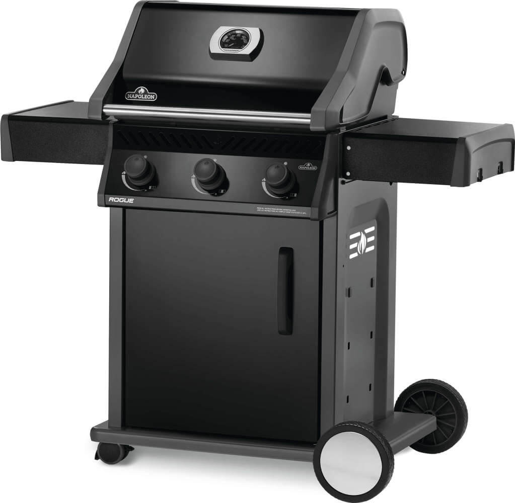Napoleon Rogue 425 Propane Gas Grill | Gas BBQs NZ | Napoleon NZ | cast iron cooking grids,Gas BBQ,griddle insert,Napoleon grill,Napoleon Rogue 425,outdoor grill,propane gas grill,three burner BBQ | Outdoor Concepts