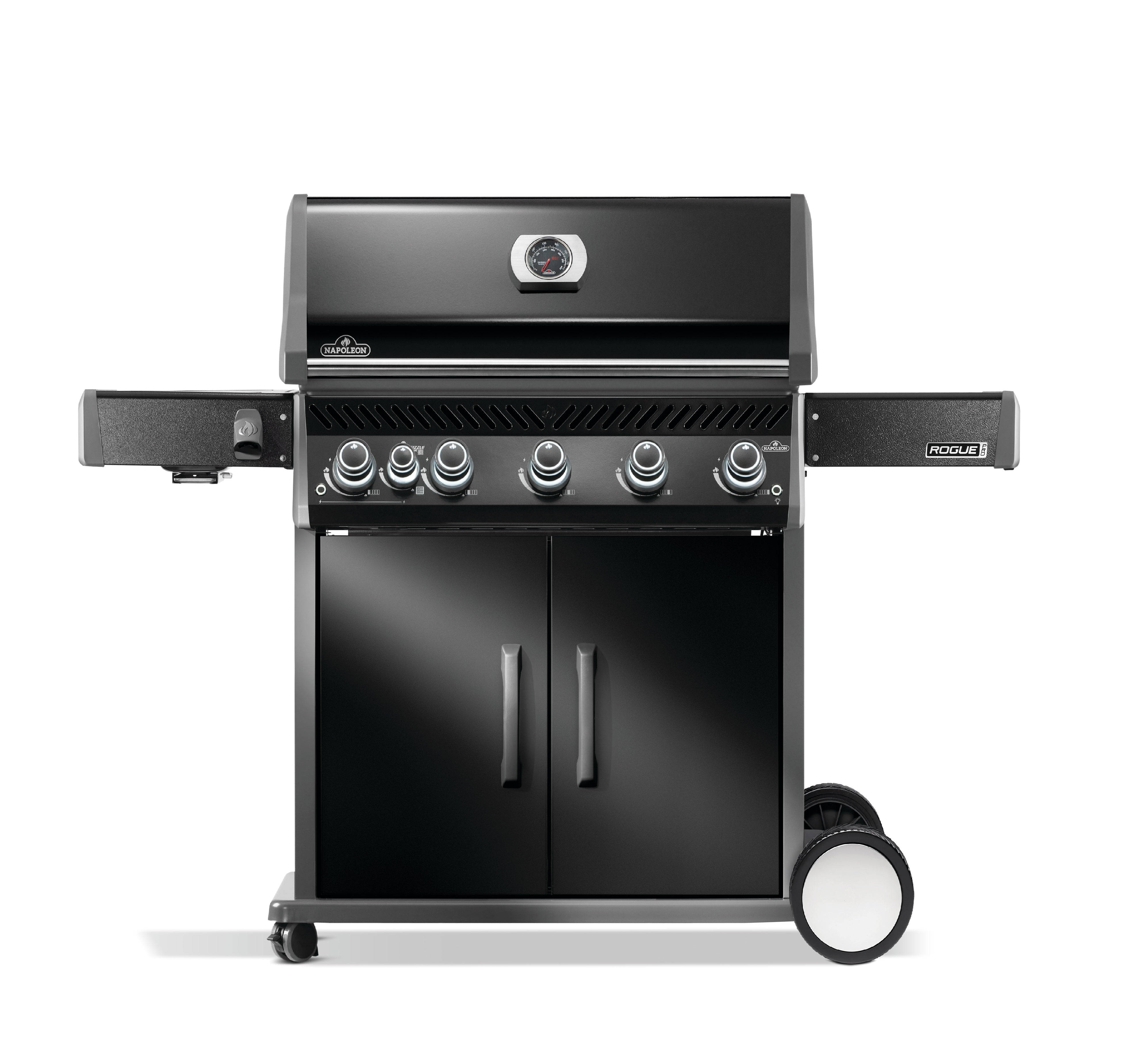 Napoleon Rogue PRO 625 SIB Black Gas Grill | Gas BBQs NZ | Napoleon NZ | Gas BBQ,infrared side burner grill,Napoleon gas grill,Napoleon Rogue PRO 625,porcelainized cast iron grill,propane gas grill | Outdoor Concepts