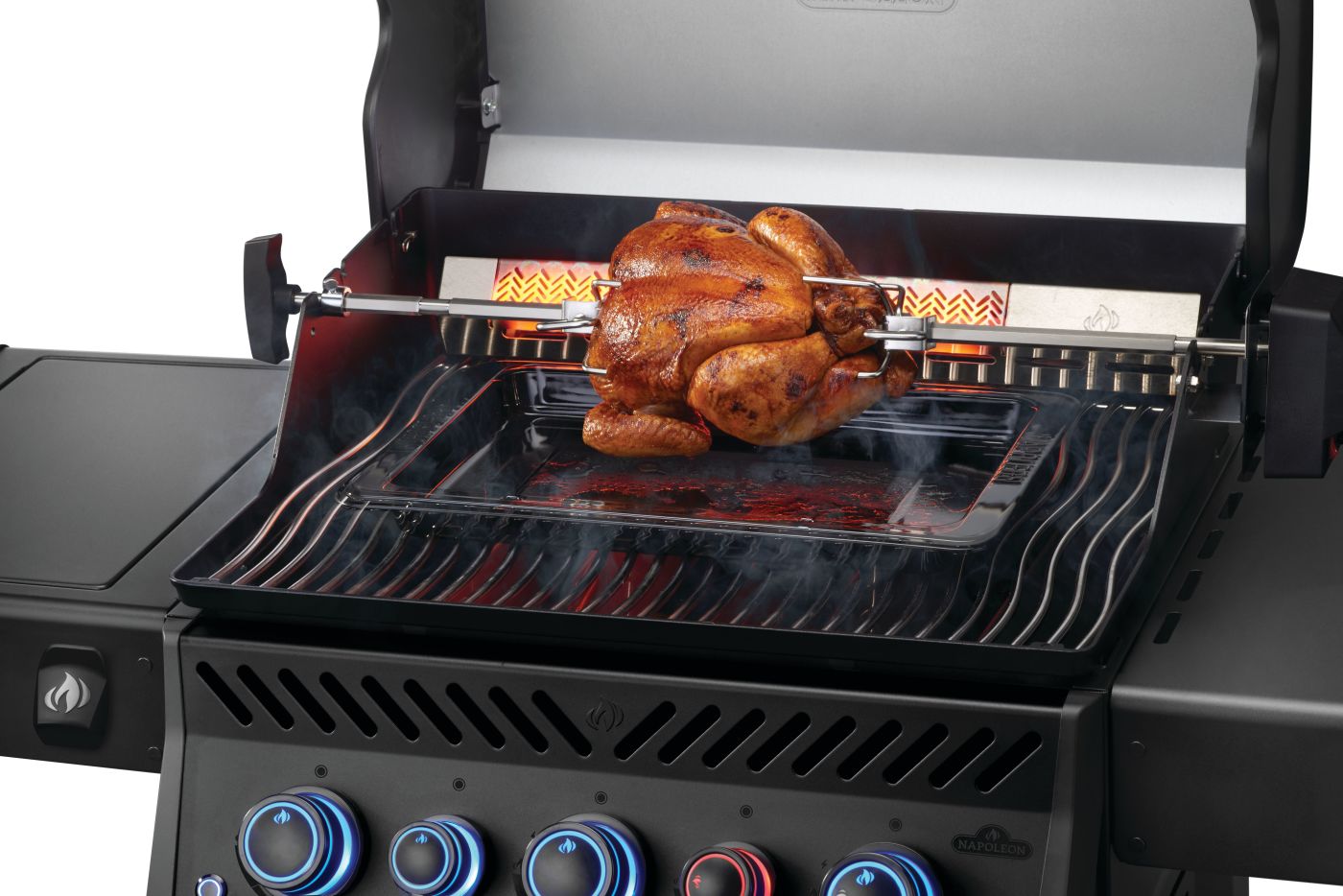 Napoleon Phantom Rogue PRO-S 425 RSIB Propane Gas Grill Matte Black | Gas BBQs NZ | Napoleon NZ | Gas BBQ,infrared sear station grill,matte black BBQ,Napoleon gas grill,Napoleon Phantom Rogue PRO-S 425,outdoor grill,propane gas grill,rotisserie burner grill | Outdoor Concepts