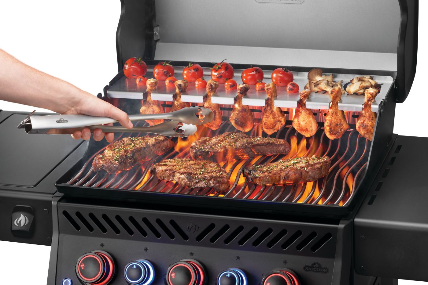 Napoleon Phantom Rogue PRO-S 425 RSIB Propane Gas Grill Matte Black | Gas BBQs NZ | Napoleon NZ | Gas BBQ,infrared sear station grill,matte black BBQ,Napoleon gas grill,Napoleon Phantom Rogue PRO-S 425,outdoor grill,propane gas grill,rotisserie burner grill | Outdoor Concepts