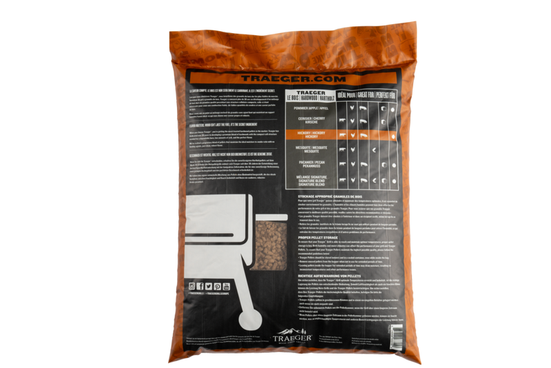 Traeger Hickory Pellets 9kg | BBQ Smoking Chips & Pellets NZ | Traeger NZ | Accessories,BBQ Accessories,Fuels,Pellets | Outdoor Concepts