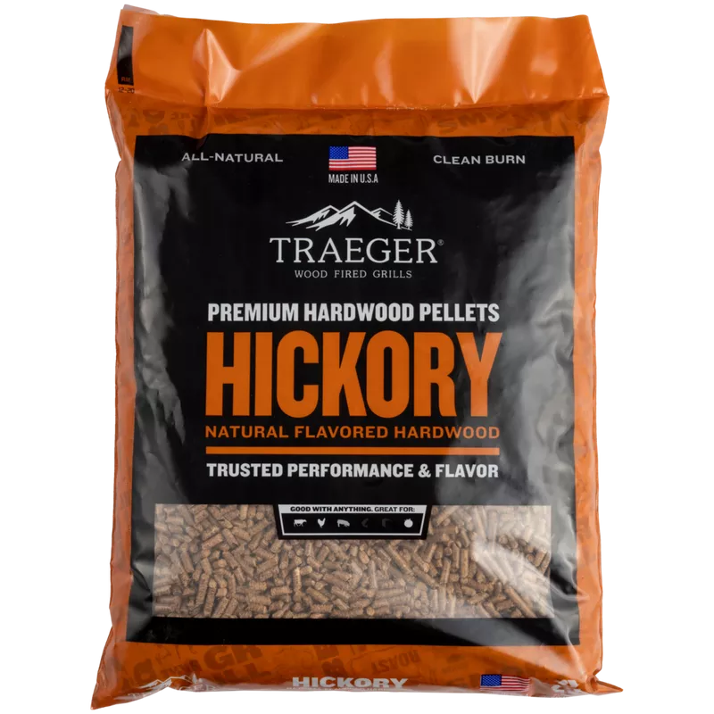 Traeger Hickory Pellets 9kg | BBQ Smoking Chips & Pellets NZ | Traeger NZ | Accessories,BBQ Accessories,Fuels,Pellets | Outdoor Concepts