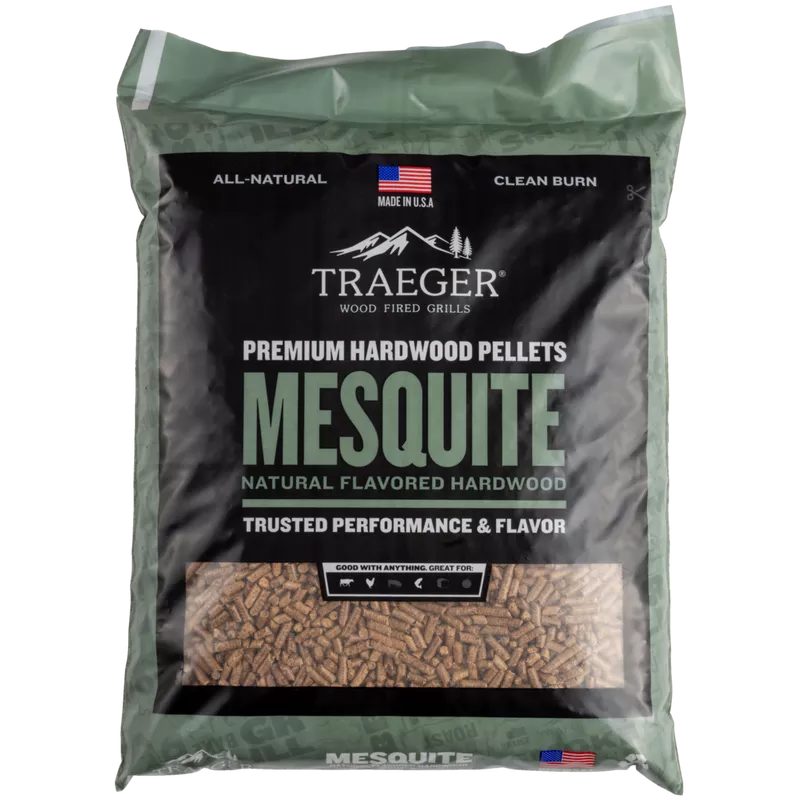 Traeger Mesquite Pellets 9kg | BBQ Smoking Chips & Pellets NZ | Traeger NZ | Accessories,BBQ Accessories,Fuels,Pellets | Outdoor Concepts