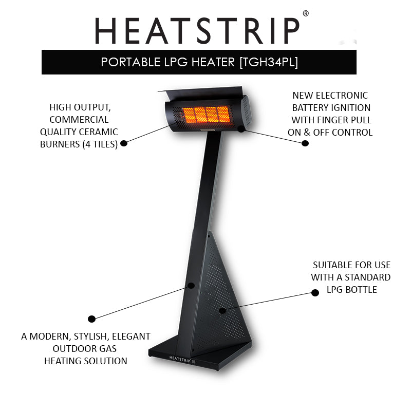 HEATSTRIP® Portable Gas Heater | Outdoor Heating NZ | Heatstrip NZ | free standing,Gas,heater,outdoor | Outdoor Concepts