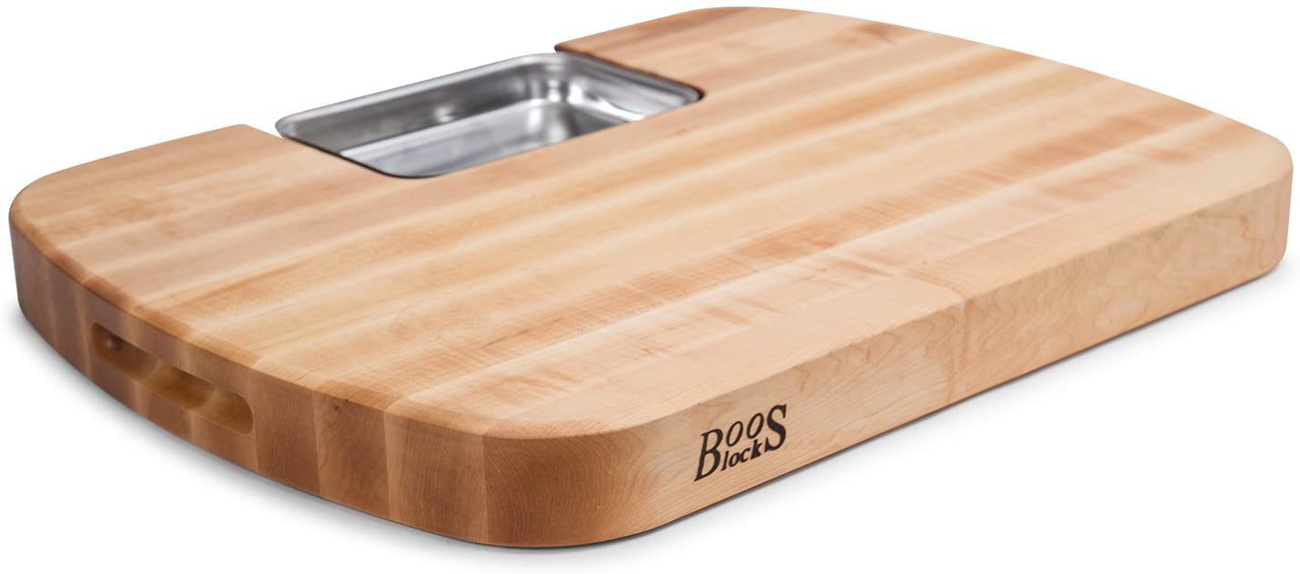Boos Block Carving Collection Reversible Maple Cutting Board with Juice Groove and Pan | Cutting Boards NZ | John Boos & Co. NZ | Accessories,BBQ Accessories,Cutting Board | Outdoor Concepts