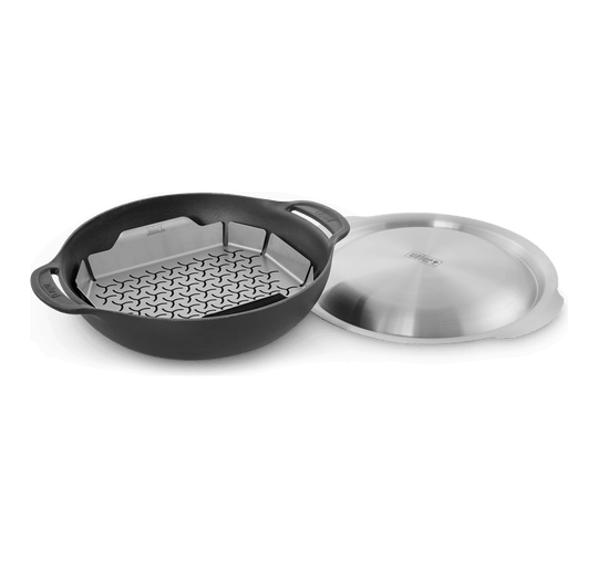 Weber GBS Cast Iron Wok and Steamer | BBQ Skillets & Frying Pans NZ | Weber NZ | Accessories,BBQ Accessories,cooking surface | Outdoor Concepts