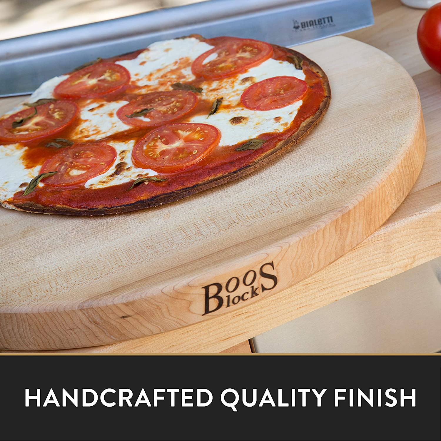 Boos Block Maple Wood Edge Grain Reversible Round Cutting Board - 46cm x 4cm | Cutting Boards NZ | John Boos & Co. NZ | Accessories,BBQ Accessories,Cutting Board | Outdoor Concepts